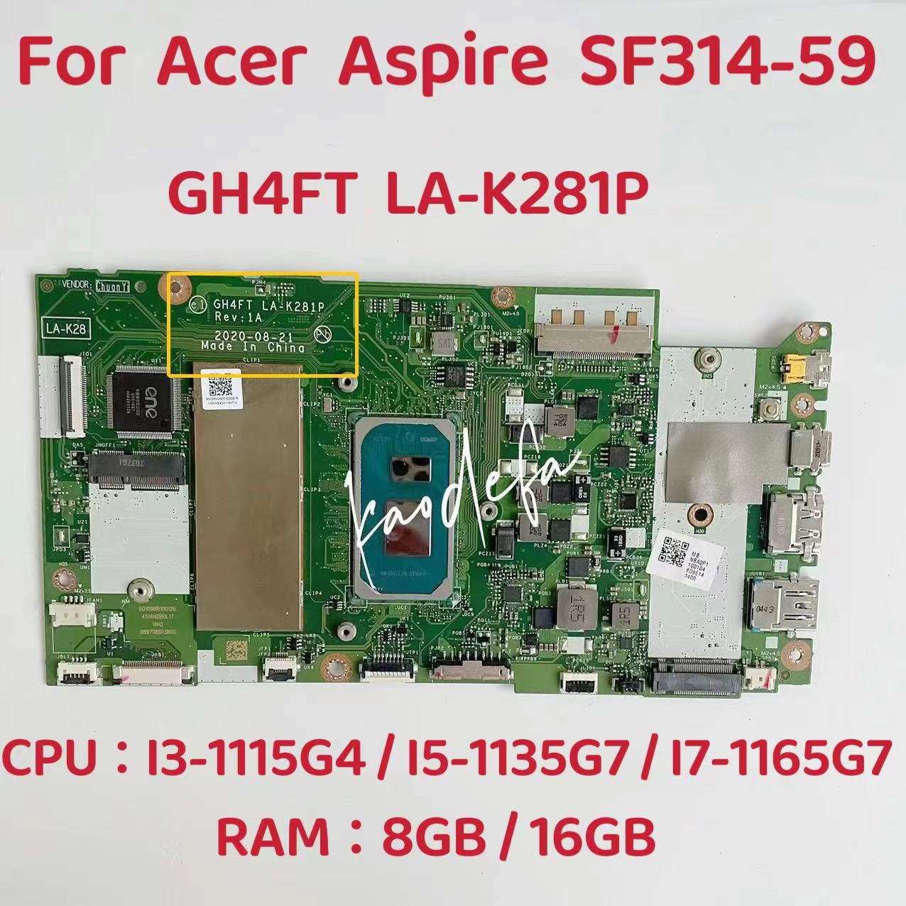 Ddr4 8Gb - Placa base para portátil Acer Aspire