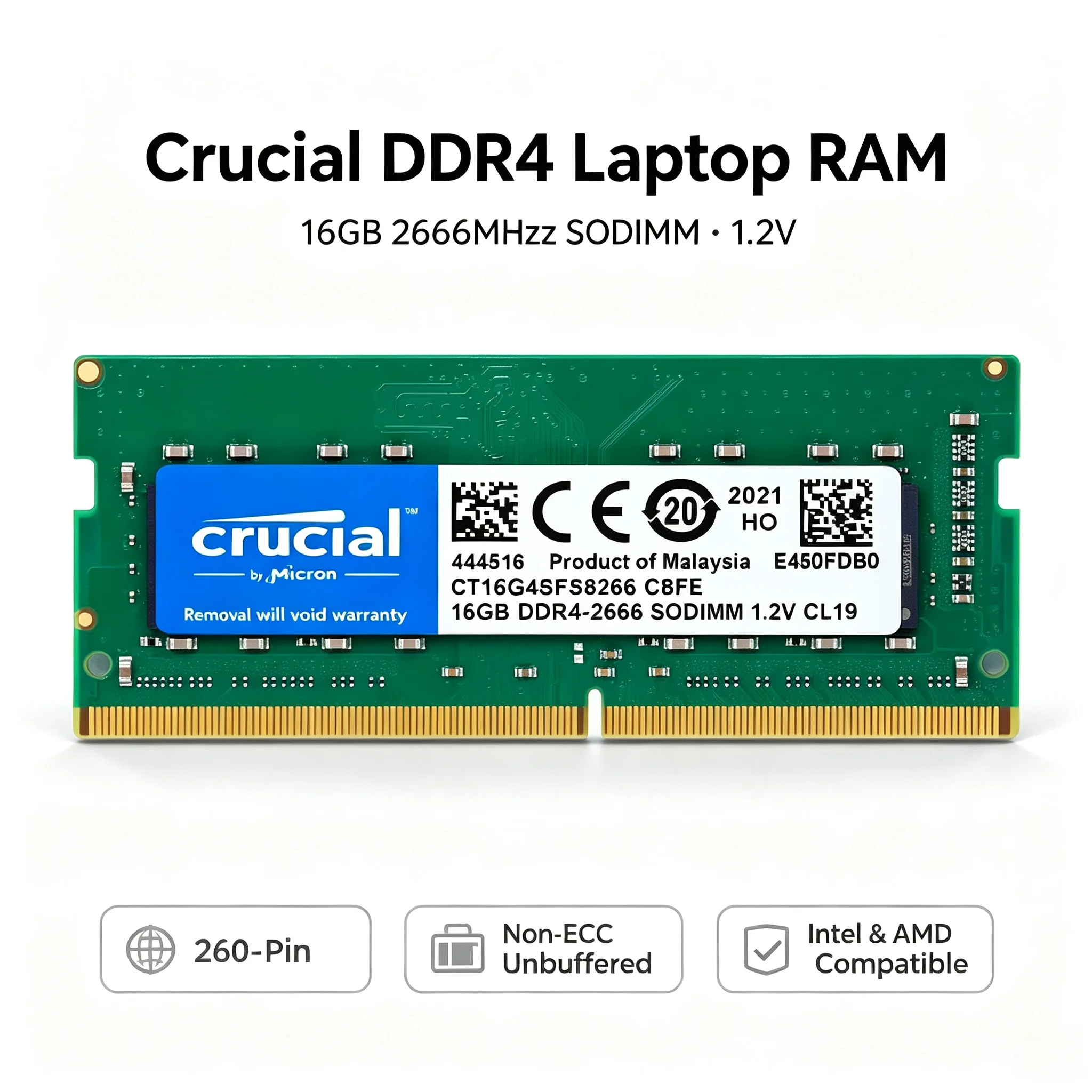 Crucial, 1 o 2 unidades, memor - Ddr4 2400Mhz reseña y precio